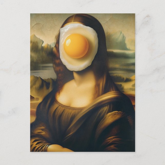 Mona Sunnyside Up Funny Vykort (Framsida)