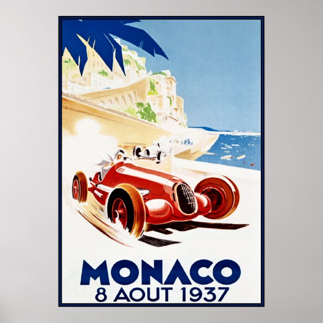 Monaco 1937, Vintag Art Poster (Framsidan)