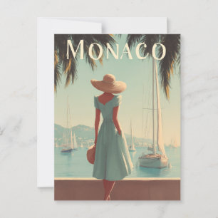 Monaco 50-talets vintage vykort