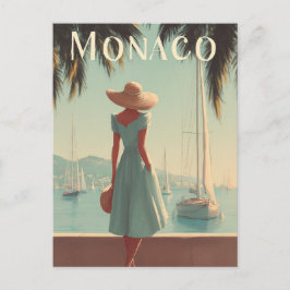 Monaco 50-talets vintage vykort