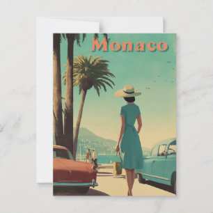 Monaco 50-talets vintage vykort