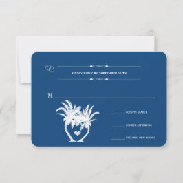 Monaco Blue Beach Handflatan Träd Destinationskart OSA Kort