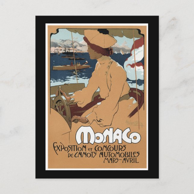 Monaco/Concours de Canots, 1900 Vykort (Framsida)