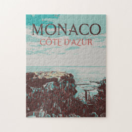 Monaco Côte d'Azur illustration Frankrike Pussel