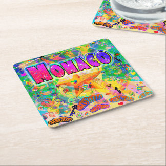 Monaco Epoch Hour Coaster Underlägg Papper Kvadrat