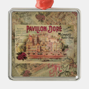 Monaco Finare Vintage Fransk Riviera Frankrike Julgransprydnad Metall