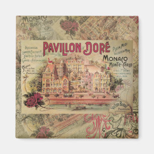 Monaco Finare Vintage Fransk Riviera Frankrike Magnet