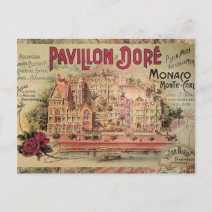 Monaco Finare Vintage Fransk Riviera Frankrike Vykort