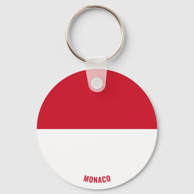 Monaco Flag Charming Patriotic Nyckelring (Framsida)