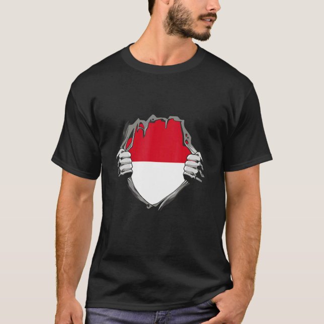 Monaco Flag T Shirt (Framsida)