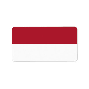 Monaco flagga adressetikett