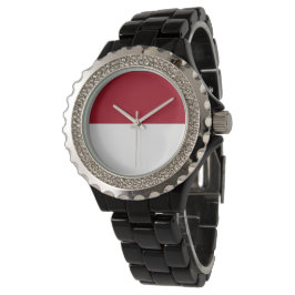 Monaco flagga armbandsur