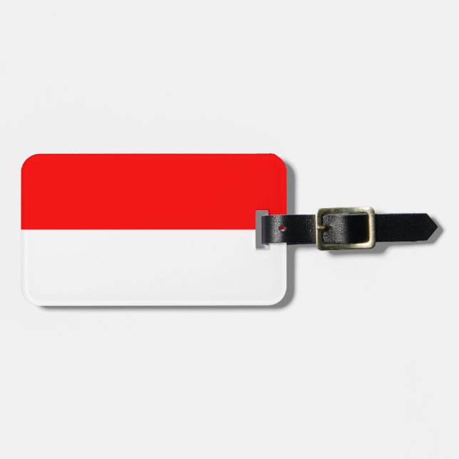 Monaco flagga bagagebricka (Horisontell Framsida)