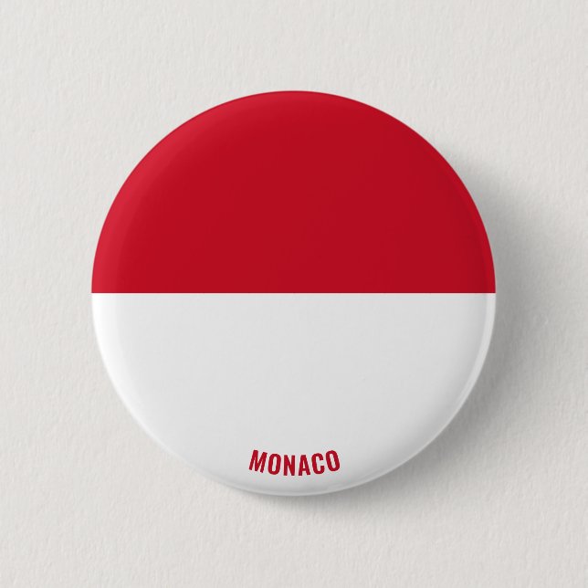 Monaco Flagga Charming Patriotic Knapp (Framsida)