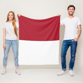 Monaco flagga fleecefilt