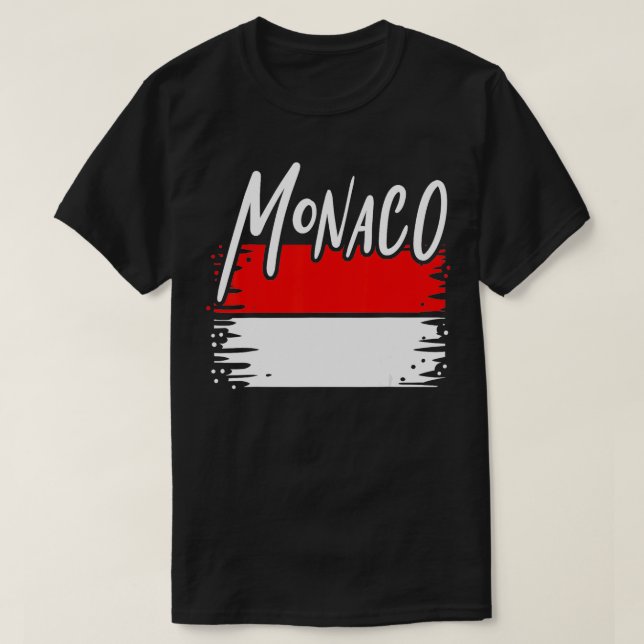 Monaco Flagga Gift T Shirt (Design framsida)