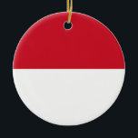 Monaco-flagga Julgransprydnad Keramik<br><div class="desc">Monaco-flagga</div>
