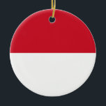 Monaco-flagga Julgransprydnad Keramik<br><div class="desc">Monaco-flagga</div>