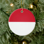Monaco-flagga Julgransprydnad Keramik<br><div class="desc">Detta projekt är utmärkande för Monacos flagga (officiellt Furstendömet Monaco), som är en suverän stad i land och en suverän mikrostat på Fransken Riviera i Westerna Europa. Den gränsar till Frankrike norr, öster och väster och till Medelhavet söder. Principen är allmänt erkänd för att vara ett av de dyraste och...</div>