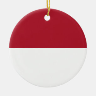 Monaco flagga julgransprydnad keramik