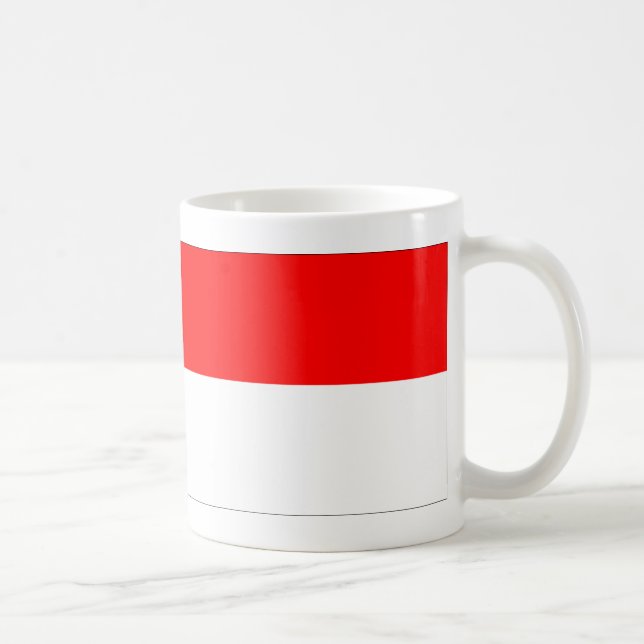 Monaco flagga kaffemugg (Höger)