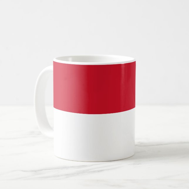 Monaco Flagga Kaffemugg (Framsida vänster)