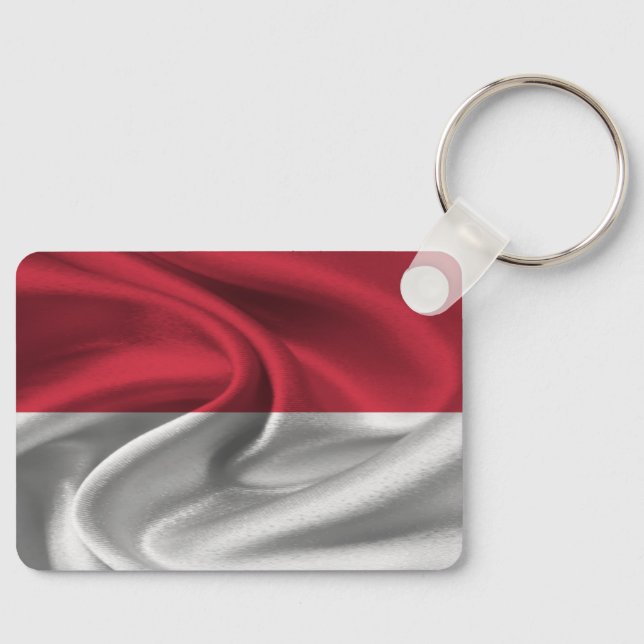 Monaco Flagga Keychain Nyckelring (Framsida)