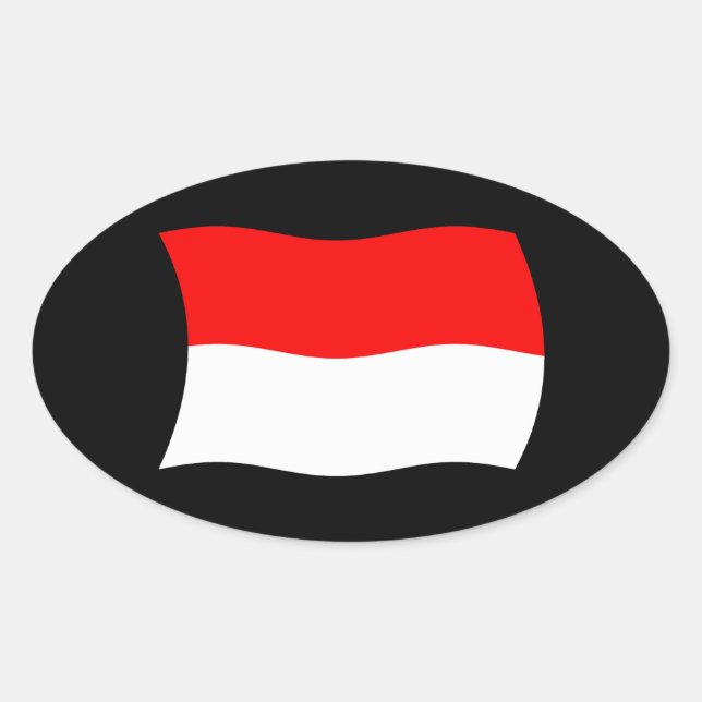 Monaco Flagga Klistermärke (Framsida)