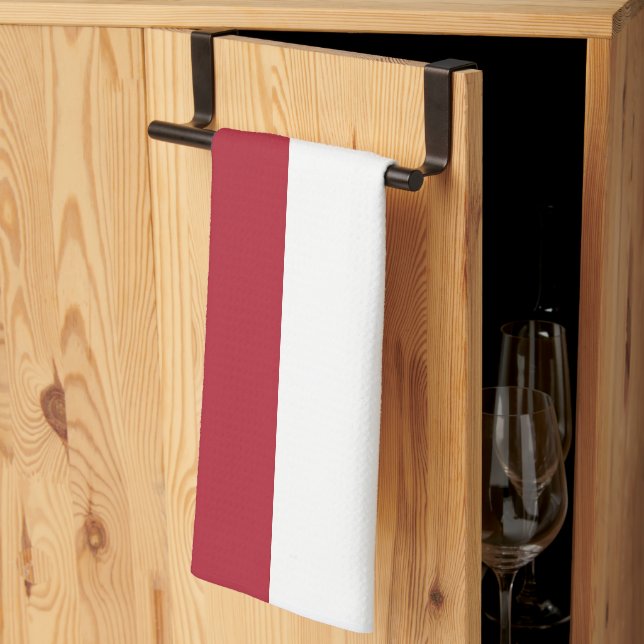 Monaco flagga kökshandduk (Thirds Fold)