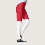 Monaco Flagga Leggings<br><div class="desc">Patriotisk flagga i Monaco.</div>