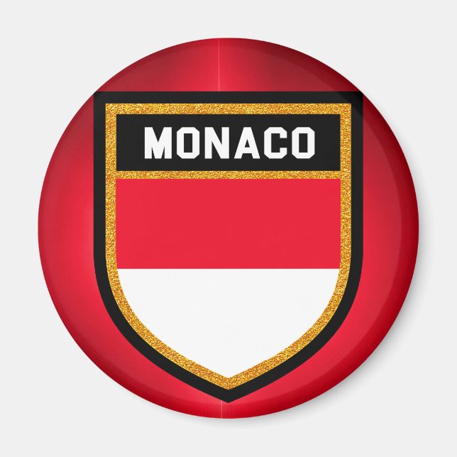Monaco Flagga Magnet (Framsidan)
