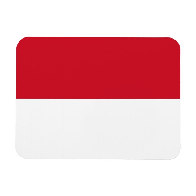 Monaco Flagga Magnet (Horisontell)