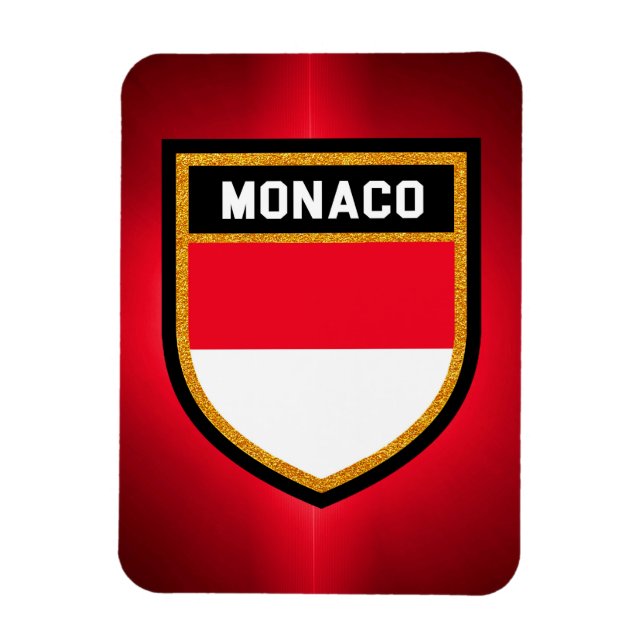 Monaco Flagga Magnet (Vertikal)