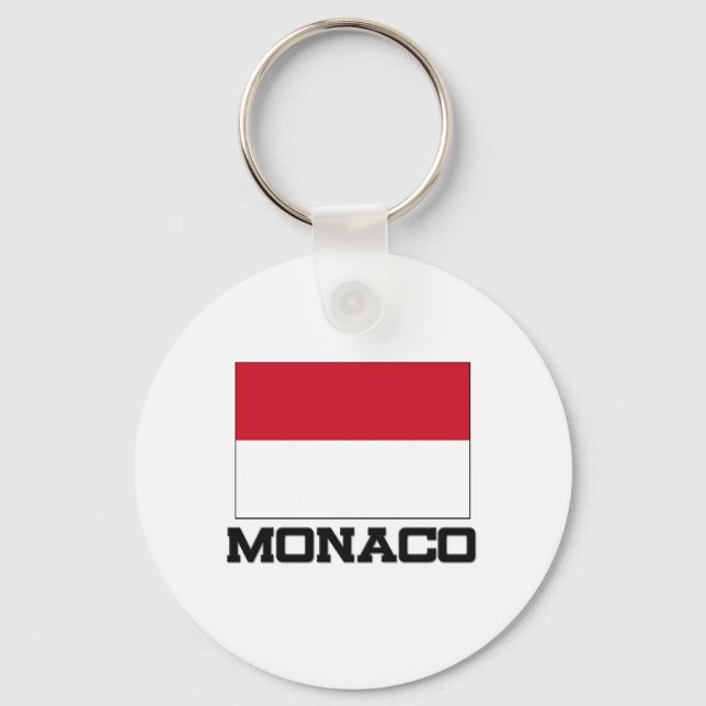 Monaco Flagga Nyckelring (Framsida)
