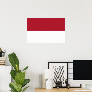 Monaco flagga poster