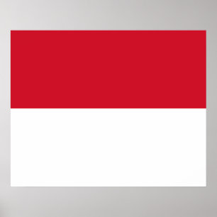 Monaco-flagga Poster