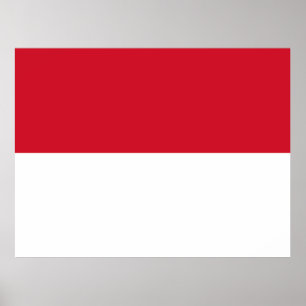 Monaco-flagga Poster