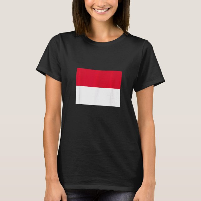 Monaco flagga Premium T Shirt (Framsida)