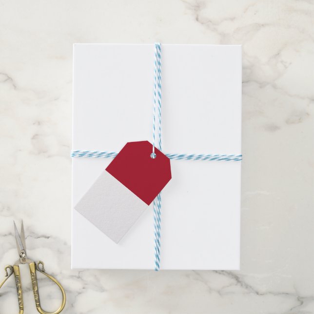 Monaco flagga presentetikett (Med Snöre)