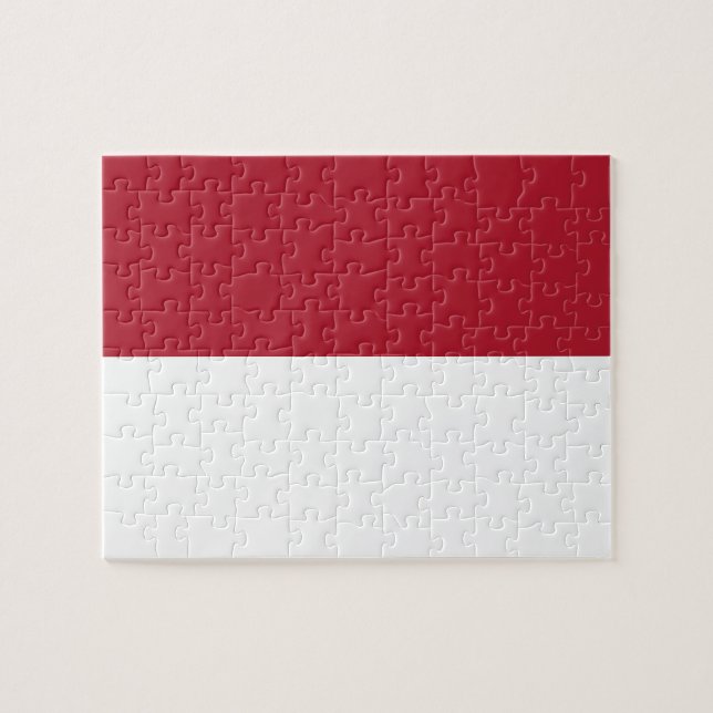 Monaco flagga pussel (Horisontell)