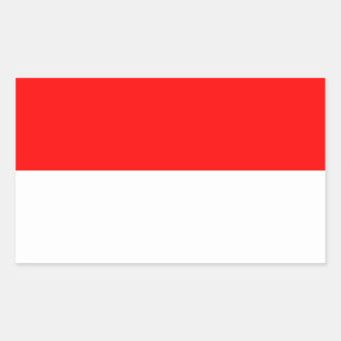 Monaco flagga rektangulärt klistermärke