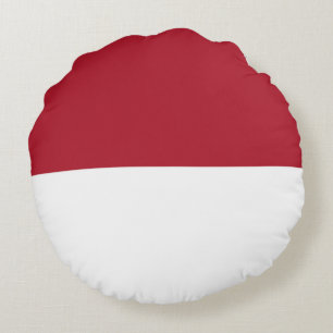 Monaco flagga rund kudde
