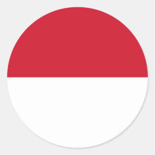 Monaco-flagga Runt Klistermärke