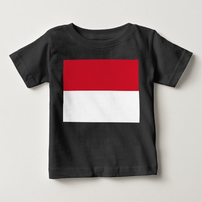 Monaco-flagga T Shirt (Framsida)