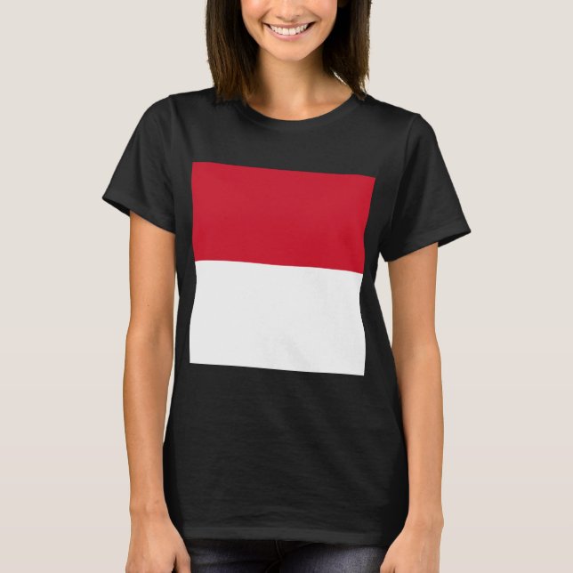 Monaco-flagga T Shirt (Framsida)