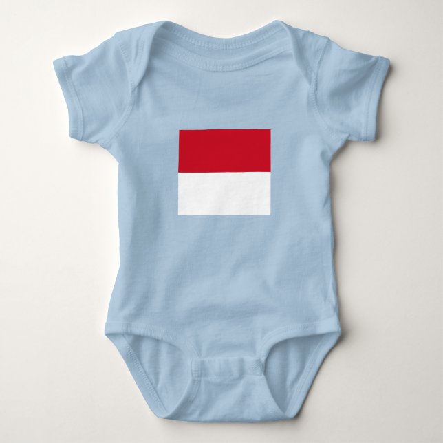 Monaco Flagga T Shirt (Framsida)