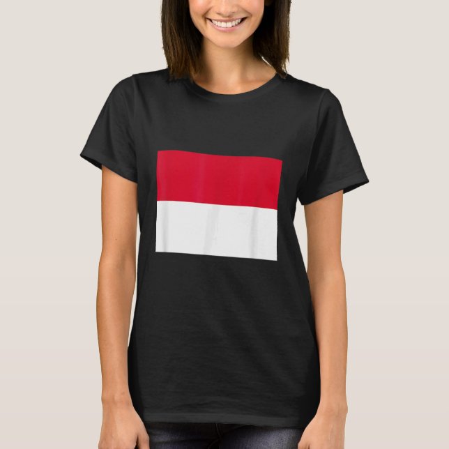 Monaco flagga t shirt (Framsida)