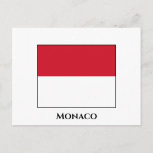 Monaco Flagga Vykort