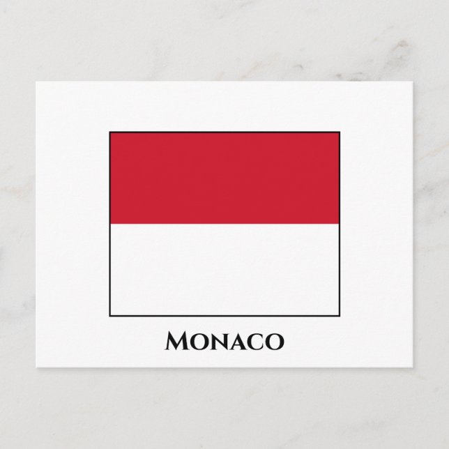 Monaco Flagga Vykort (Framsida)