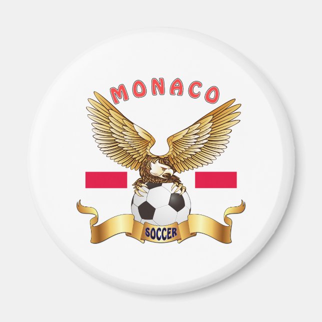 Monaco-fotbollsformgivning Magnet (Framsidan)